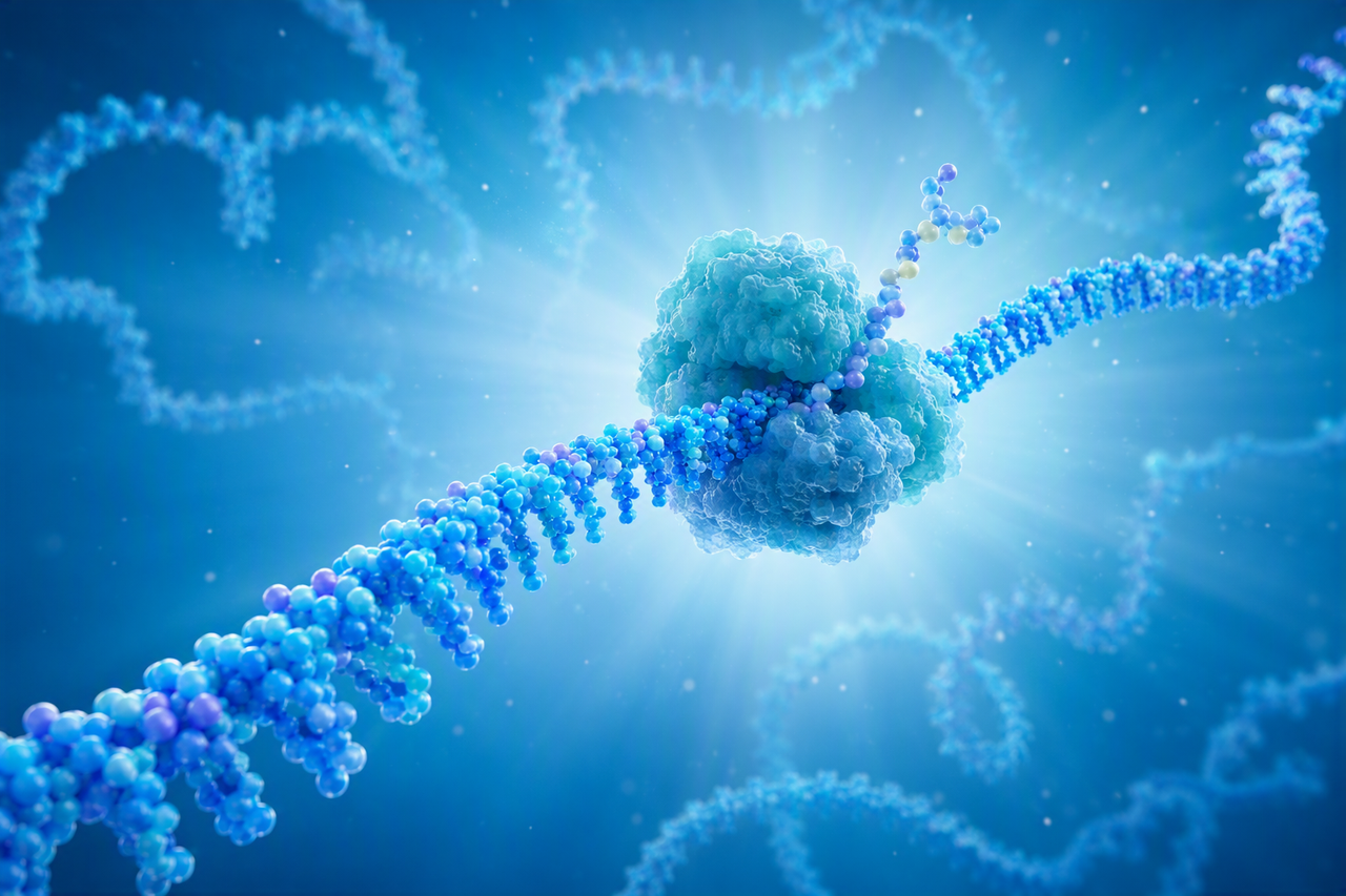 A scientific representation of Cas9 mRNA by Aldevron